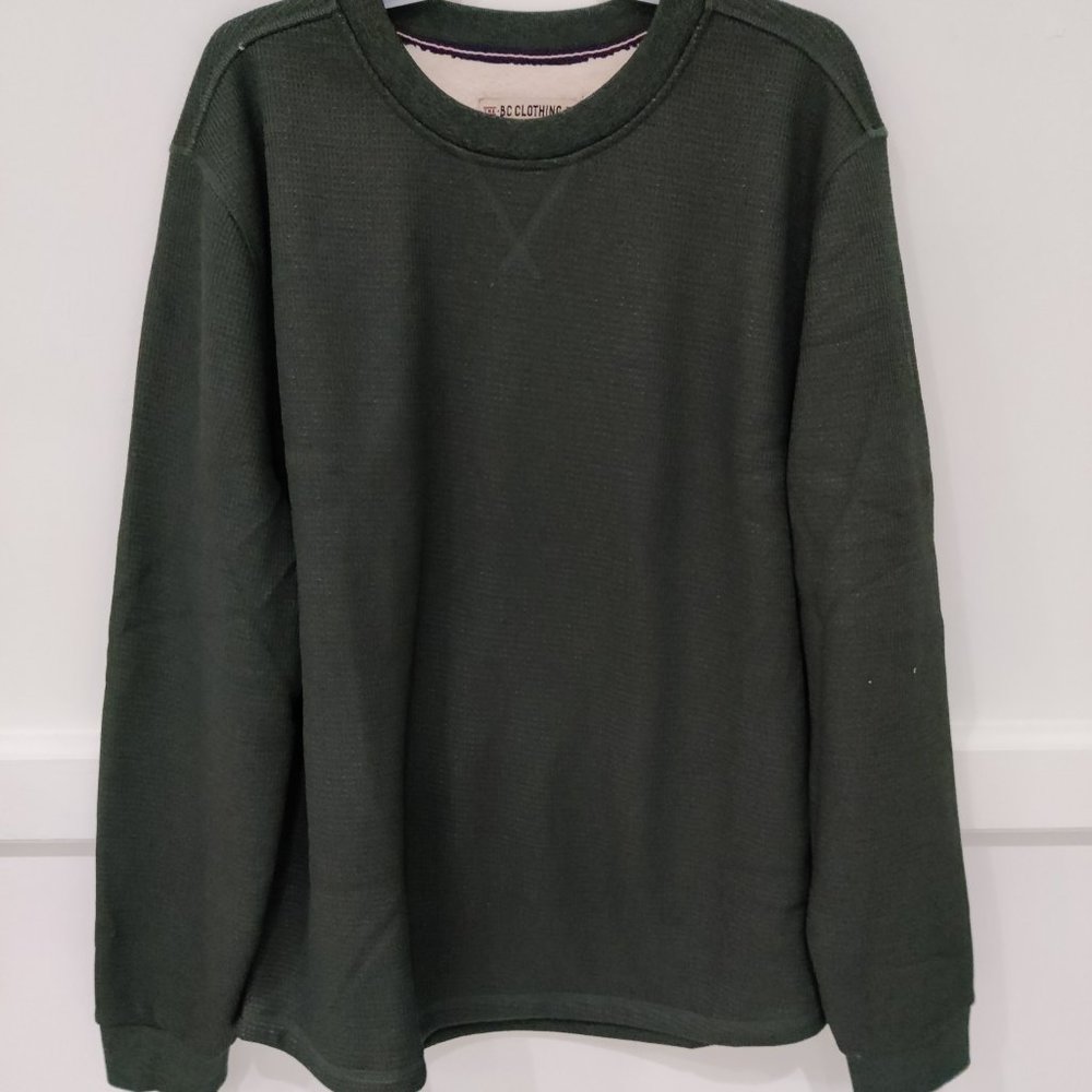 NWoT BC Clothing Co Men Sherpa Lined Thermal Long Sleeve Size M Green $70 DD033
